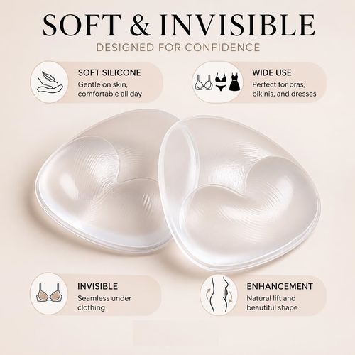 Women's Silicone Filled Push-Up Pads Push-up Breast Pads swimsuit and bra inserts