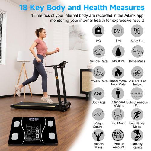 Intelligent Body Fat Scale, a Simple and Practical Digital Scale That can be Connected to a Mobile Digital Bathroom Scale to Display BMI, Body Fat, Muscle Mass, and Durable Weight Scale