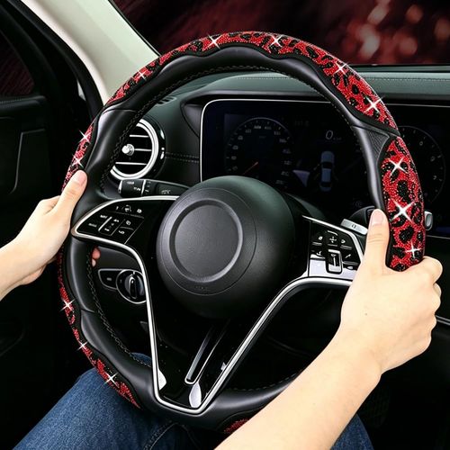 Car Bling Steering Wheel Cover,  Leopard , Anti-Slip