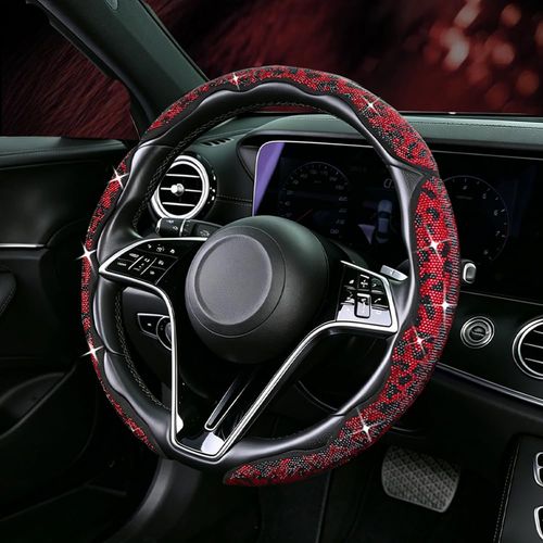 Car Bling Steering Wheel Cover,  Leopard , Anti-Slip