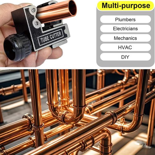 Mini Pipe Cutter Tool 1/8'' to 1-1/8'' (3-28mm) Tube Cutter,Cuts Copper, Brass, Aluminum Pipe, for Plumbing, HVAC Work, Automotive Repairs, DIY Projects