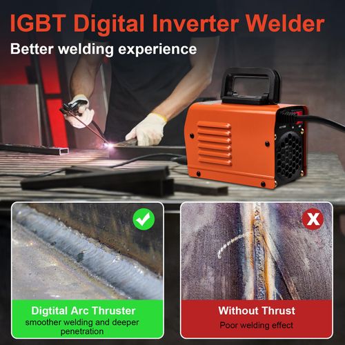 Mini Welding Machine, Upgraded Welder Machine , Portable Stick Welder MMA-250A, IGBT Inverter with Hot Start, Arc Force, Anti-Stick