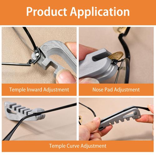 2PCS Eyeglass Frame Adjustment Tool, Eyeglass Frame Bender & Temple Arm Repair Tool, Professional Glasses Adjustment Kit for DIY Glasses Repair at Home