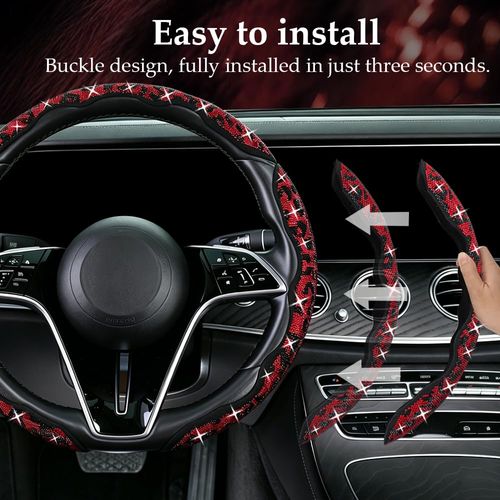 Car Bling Steering Wheel Cover,  Leopard , Anti-Slip
