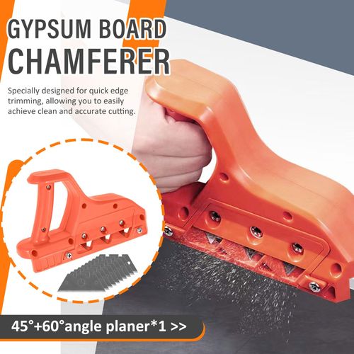 Drywall Cutting Tool, Plasterboard Angle Fast Cutter, Precise 45 60 Gypsum Board Chamferer With 10 Blades, Woodworking Hand Smoothing Planes, Perfect Angle Planers for Woodworkers