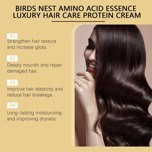 Amino Acid Essence Luxury Nourishing Hair Protein Cream, Repairing Essence Hair Mask, Amino Acid Moisturizing Repair Hair Care Conditioner,For Dry Damaged Hair