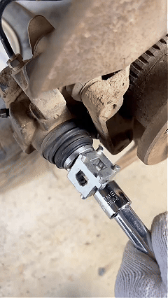 Cube Brake Caliper Compression Tool,Steel Brake Caliper Tool Car Rear Disc Brake Piston Tool,Specialized Car Accessories Brake Piston Tool Adaptor Fits 3/8" Square Driver