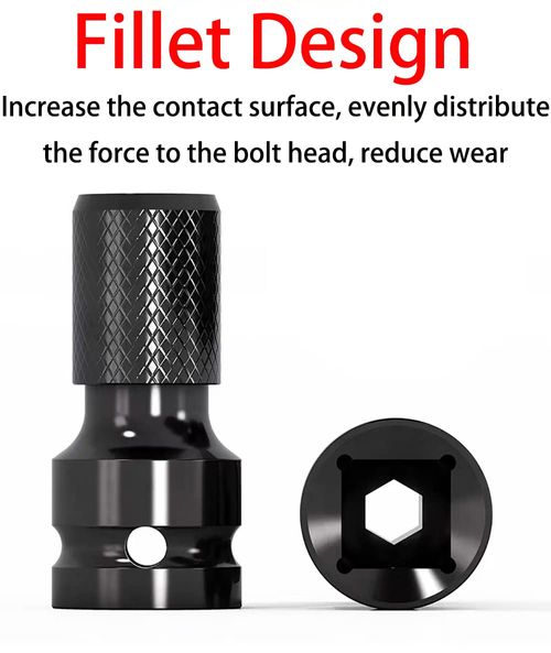 2 PCS Electric Wrench Converter | 1/2" Square Drive to 1/4" Hex Socket Adapter for Impact & Air Wrench, Quick release | Chuck adapter | Ratchet, Wrench & Impact Tool Compatible