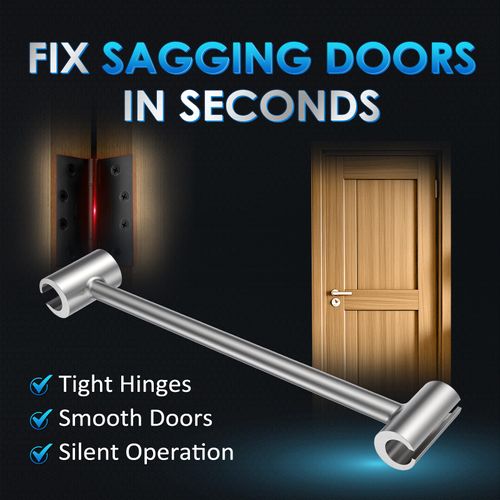 2 pcs Hinges Gap Adjusting Wrench, Door hinge repair tool, Upgraded steel double-ended door hinge repair wrench, Heavy-duty door hinge adjustment tool for standard round bolts