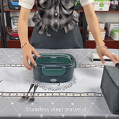 Electric Lunch Box Food Heater - Leakproof Portable Food Warmer heated lunch box for adults for Car/Home/Truck with 1.5L Removable Stainless Steel Container
