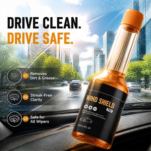 Windshield Pro（2pcs）, Active Formula Oil Film Cleaner, Windshield Cleaner, Glass Cleaner Powerful Stain Remover,Oil Film Remover,Glue Remover, Hydrophobic Glass Cleaner for Cars