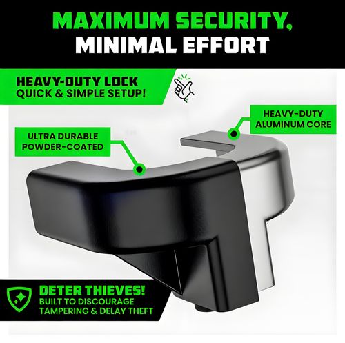 Trailer Coupler Lock Kit (2-5/16in Trailers) - Anti-Theft Steel, Heavy Duty Anti-Theft Lock for RV, Camper, Trailer, Boat & Caravan. Reinforced Solid Steel Build, Weatherproof.