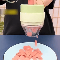 4 in 1 Electric Vegetable chopper hand held, Food Chopper, Mini Fruit Slicer,Garlic Chopper,Egg whisk and Meat Mincer,Handheld Veggie Cutter for Salad
