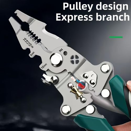 16 in 1 Multi Tool Multifunctional Folding Pliers Heavy-Duty Collapsible Electrician's Wire Stripper, Crimper & -Grade High Carbon Steel Tool Suitable for All Electrical Work, Precision Wire Strippin