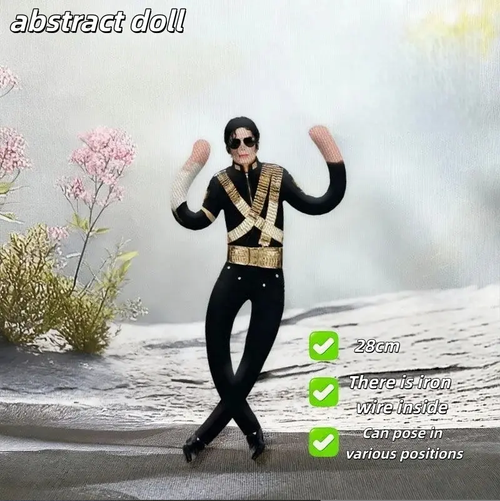 Michael Jackson Role-Playing Prop Doll, Plush Toy, Room Decor, Abstract Jointed Figure, Gift Item, Trendy Character Accessory, Multi Jointed Collectible