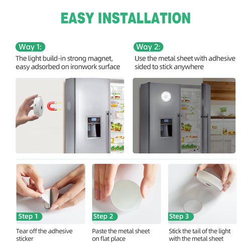 LED Closet Lights Wireless Motion Sensor Puck Light, Newest Version USB Rechargeable Dimmer Step Light with Remote, Night Safe Lighting for Under Cabinet, Counter, Kitchen, Hallway, Stairs
