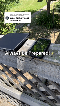 Foldable Camping Solar Panel - 10W IP65 Waterproof Portable Solar Cell, 0.81lb Compact, Dual 5V/2A USB Outputs, Carabiners Included, Charges iPhone iPad Samsung for Hiking Outdoor Use