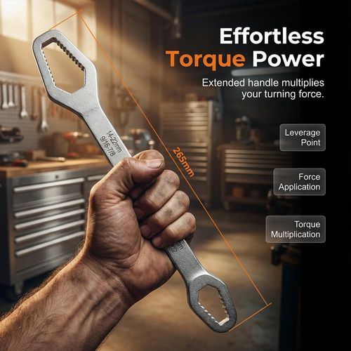 8-22mm Double-Ended Multifunctional Universal Wrench, 2026 New Self-Adjusting Wrench Set All in One Tool, Outdoor Riding Home Car Repair Tools for Auto Repair (Black+Silvery)