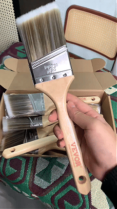 Paint Brush, 2.5IN Stain Brushes for Painting Walls House Touch-Ups,Furnitures and Fence Staining, Wooden Handle Masonry Paintbrush(6 Packs)