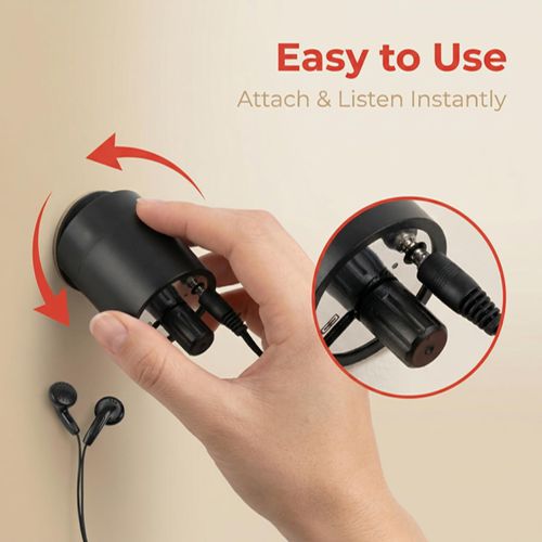 Sound Amplifier, Water Leakage Detection, Enhanced Microphone Audio Ear Listening Device Amplifier Voice Listen Detector Through Wall Door Voice Tool for Pipe Water Oil Leakage