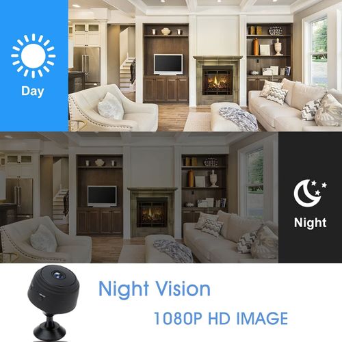Small Camera Spy Camera WiFi Home Security Camera Mini Hidden Camera Video Recorder Night Vision Live Feed Playback Phone App Control Nanny Cam Pet Camera