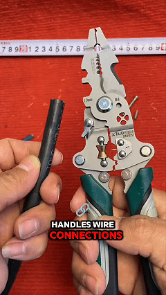 16 in 1 Multi Tool Multifunctional Folding Pliers Heavy-Duty Collapsible Electrician's Wire Stripper, Crimper & -Grade High Carbon Steel Tool Suitable for All Electrical Work, Precision Wire Strippin