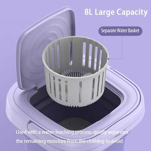 Washer Machine 8L Portable Washing Mini Foldable Sock Underwear Panties Retractable Household Washing Machine with Spinning Dry Washing Machine