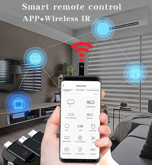 Smartphone IR Remote Controller Adapter for iPhone and for Android Smart Phone Mini Infrared Universal Control All in One Air Conditioner/TV/DVD/STB (Black-Type C)