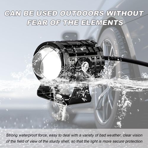 2PCS Motorcycle LED Driving Fog Lights, Super Bright White/Amber Motor Auxiliary LED Spotlights with 2 Switch, Waterproof Aux Motorcycle Headlight for Car Truck ATV Tractor (8-80v)