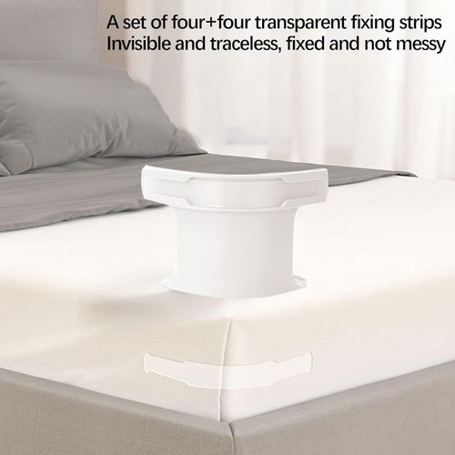 4 Pack Bed Sheet Holder Strips, Locking Clips, Corner Fitted for All Mattress Sizes, Heavy Duty Elastic Straps, Keep Sheets Firm & Tight, No Slipping or Wrinkles, Durable Bedding Accessories