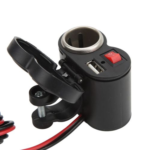 Motorcycle Phone, Motorcycle Handlebar Phone Cigarette Lighter Socket Single USB for Electronic Devices