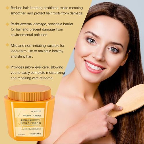 Amino Acid Essence Luxury Nourishing Hair Protein Cream, Repairing Essence Hair Mask, Amino Acid Moisturizing Repair Hair Care Conditioner,For Dry Damaged Hair