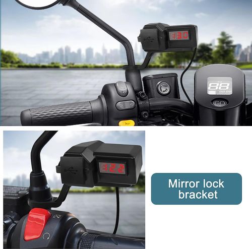 Motorcycle Phone, Motorcycle Handlebar Phone Cigarette Lighter Socket Single USB for Electronic Devices