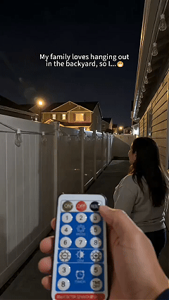 50ft Solar String Lights, LED Outdoor Waterproof, Shatterproof LED Bulbs, Remote-Controlled Adjustable Solar-Powered Decking & Patio Lighting, Light Sensor-Activated, IR Remote Dimmable, Dusk-to-Dawn, Home Decor