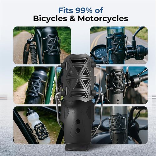 Adaptive Cycling & Motorcycle Cup Holder – Universal Bike/ATV/Boat Drink Mount, 360° Rotation Fit