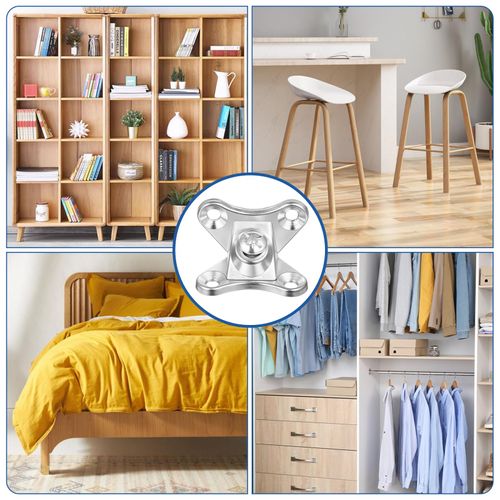 20 Pack L Bracket, Detachable Corner Brace, Heavy Duty Butterfly Metal Brackets with 80 Pcs Screws, Right Angle Support for Wood Furniture Cabinet Shelves Table Chair Bed, Silver