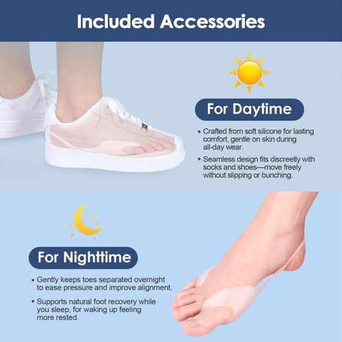 Bunion Corrector for Women Men Big Toe,Adjustable Knob Bunion Corrector for Bunion Relief,Bunion Fix with Bunion Silicone Pad,Suitable for Left and Right Feet(1PCS)