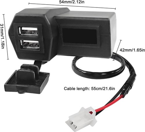 Motorcycle Phone, Motorcycle Handlebar Phone Cigarette Lighter Socket Single USB for Electronic Devices