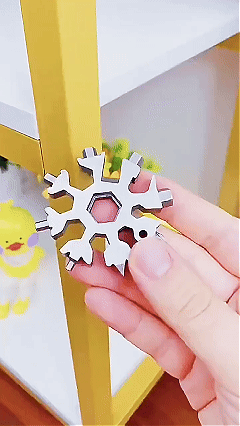 18 In 1 Snowflake Wrench, 4 Pcs 4 Color Zinc Alloy Multi-function Screwdriver and Bottle Opener