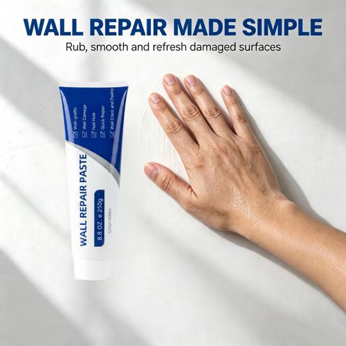 Home Drywall Patch Repair Kit - 250g Quick-Dry Mending Agent, Heavy-Duty Sealant for Concrete Repair, Instant-Grab Water-Resistant Adhesive Caulk, Self-Adhesive Fast-Fix Paste