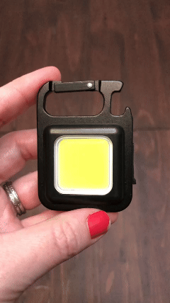 COB Rechargeable Keychain Flashlight, High Lumen Super Bright LED Work Light with Magnet,Clip,Bottle Opener for Dog Walking,Car Repair, Emergency,Camping,EDC