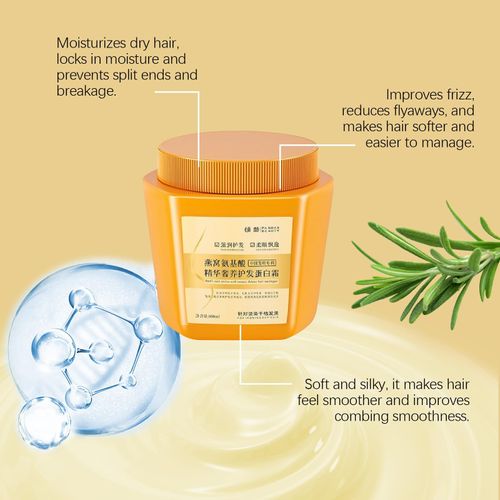 Amino Acid Essence Luxury Nourishing Hair Protein Cream, Repairing Essence Hair Mask, Amino Acid Moisturizing Repair Hair Care Conditioner,For Dry Damaged Hair