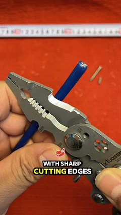 16 in 1 Multi Tool Multifunctional Folding Pliers Heavy-Duty Collapsible Electrician's Wire Stripper, Crimper & -Grade High Carbon Steel Tool Suitable for All Electrical Work, Precision Wire Strippin