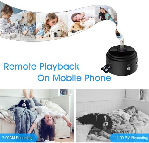 Small Camera Spy Camera WiFi Home Security Camera Mini Hidden Camera Video Recorder Night Vision Live Feed Playback Phone App Control Nanny Cam Pet Camera