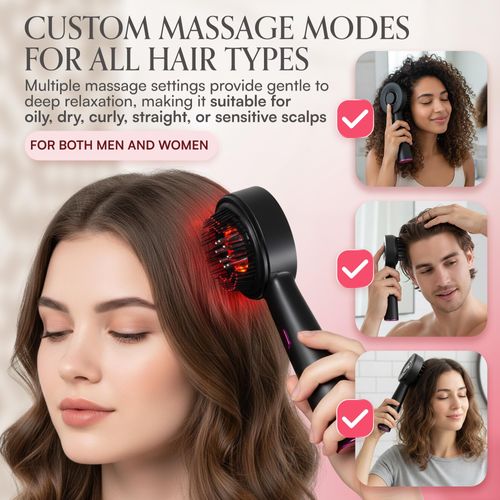 3-in-1 Electric Scalp Massager – Cordless Head Massager & Hair Oil Applicator, with Easy-to-Clean Magnetic Oil Dispenser - Scalp Brush for Home & Travel, Women and Men