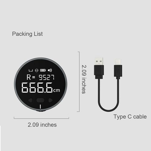 324 Ft Electronic Digital Tape Measure with LCD Display Digital Ruler Rechargeable Small Smart Rolling Measuring Tool for Flat Curved Diameter Odd Shape Ideal Surprise for You
