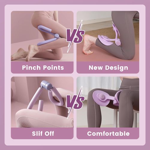 Inner Thigh Exerciser, Thigh Trainer & Pelvic Floor Exercise Devices for Women and Men, Hip Glute & Leg Toner, Non-Slip Stable Design Home Gym Equipment for Home Workout