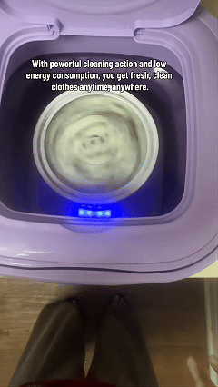 Washer Machine 8L Portable Washing Mini Foldable Sock Underwear Panties Retractable Household Washing Machine with Spinning Dry Washing Machine
