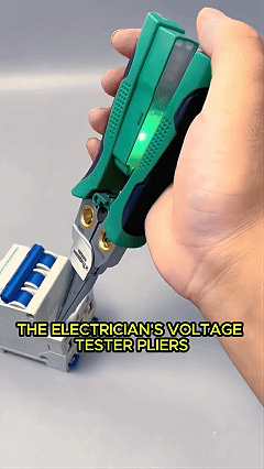 Pro 8-in-1 Wire Stripper/Cutter with Voltage Tester & Dual Alarms - Heavy Duty 12-250V AC/DC Electrical Tester for Hot/Neutral Wires - Electrician, HVAC, Car Repair Tool