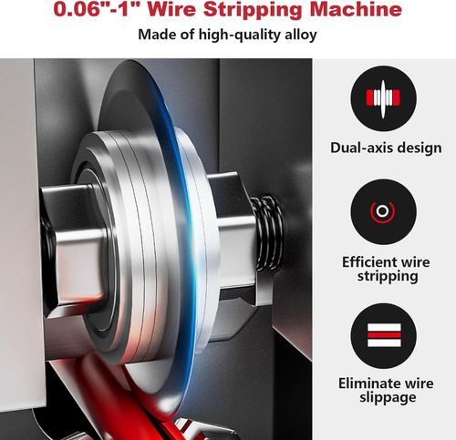 Manual & Electric Operable Wire Stripping Machine, Quick-Change Blade Wire Stripper, Cable Strippers, Heavy-Duty Specialty Metal Hand Tool for Scrap Cable Stripping & Cutting